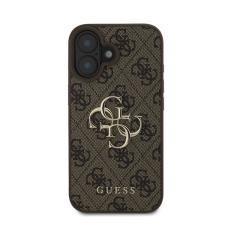 Guess PU 4G Metal Logo Apple iPhone 16 Plus hátlap tok, barna tok és táska