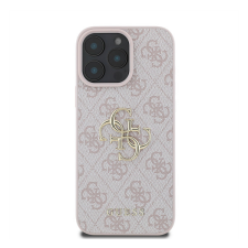 Guess PU 4G Metal Logo Apple iPhone 16 Pro hátlap tok, rózsaszín tok és táska