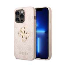 Guess PU 4G Metal Logo Case for iPhone 15 Pro Max rózsaszín (GUHCP15X4GMGPI) tok és táska