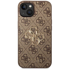 Guess PU 4G Metal Logo iPhone 14 Brown tok tok és táska