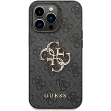 Guess PU 4G Metal Logo iPhone 14 Pro Max Grey tok tok és táska