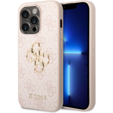 Guess PU 4G Metal Logo iPhone 15 Pro Max rózsaszín tok (GUHCP15X4GMGPI) tok és táska