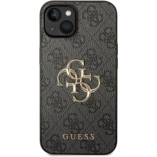 Guess PU 4G Metal Logo iPhone 15 szürke tok tok és táska