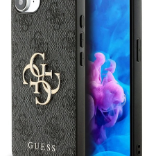 Guess PU 4G Metal Logo iPhone 16e szürke tok tok és táska