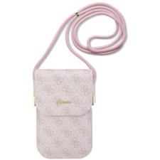 Guess PU 4G Metal Logo Script Phone Bag rózsaszín (GUOWBP4SNSP) tok és táska