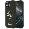Guess PU 4G Metal Logo Strap Zadní Kryt pro iPhone 17 Black