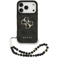 Guess PU 4G Metal Logo Strap Zadní Kryt pro iPhone 17 Pro Black tok és táska