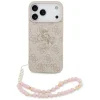 Guess PU 4G Metal Logo Strap Zadní Kryt pro iPhone 17 Pro Max Pink