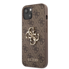 Guess PU 4G Metal Logo tok iPhone 13 készülékhez barna tok és táska