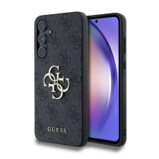 Guess PU 4G Metal Logo tok Samsung Galaxy A55 5G készülékhez szürke tok és táska