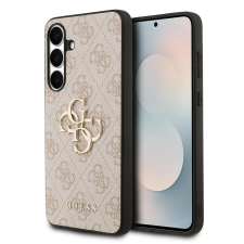 Guess PU 4G Metal Logo tok Samsung Galaxy S25 FE készülékhez rózsaszín tok és táska