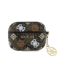Guess PU 4G Peony Charm tok AirPods Pro készülékhez barna fülhallgató, fejhallgató tok