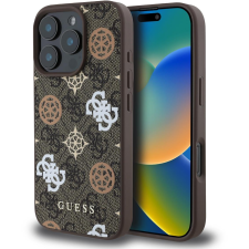 Guess PU 4G Peony MagSafe iPhone 16 Pro Max Brown tok (GUHMP16XP4PWPW) tok és táska