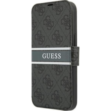 Guess PU 4G Printed Stripe Apple iPhone 13 mini flip tok, szürke (GUE1462GRY) tok és táska