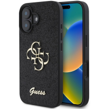 Guess PU Fixed Glitter 4G Metal Logo iPhone 16 Black tok (GUHCP16SHG4SGK) tok és táska