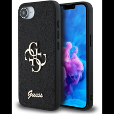 Guess PU Fixed Glitter 4G Metal Logo iPhone 16e fekete tok (GUHCPSE4HG4SGK) tok és táska