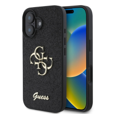 Guess PU Fixed Glitter 4G Metal Logo tok iPhone 16 Plus - fekete tok és táska