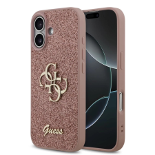 Guess PU Fixed Glitter 4G Metal Logo tok iPhone 17 készülékhez rózsaszín tok és táska