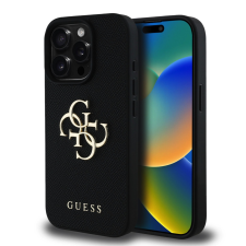 Guess PU Grained 4G Metal Logo Apple iPhone 16 Pro hátlap tok, fekete tok és táska