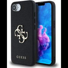 Guess PU Grained 4G Metal Logo iPhone 16e fekete tok (GUHCPSE4PGT4MBK) tok és táska
