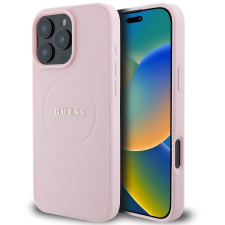 Guess PU Grained Classic Logo iPhone 16 Pro MagSafe rózsaszín tok (GUHMP16LPGHSMMP) tok és táska