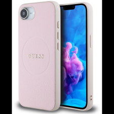 Guess PU Grained Classic Logo iPhone 16e rózsaszín MagSafe tok (GUHMPSE4PGHSMMP) tok és táska