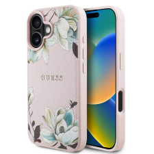 Guess PU Grained Magnolia iPhone 16 MagSafe hátlap tok, rózsaszín tok és táska
