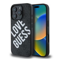 Guess PU Leather 4G Big Love Logo MagSafe tok iPhone 16 Pro - fekete tok és táska