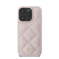 Guess PU Leather Quilted Apple iPhone 16 Pro hátlap tok, rózsaszín tok és táska