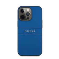 Guess PU Saffiano Apple iPhone 13 Pro bőr hátlap tok, kék tok és táska