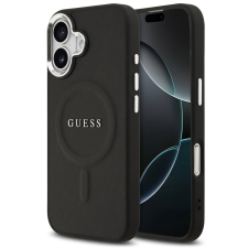 Guess PU Saffiano Apple iPhone 17 MagSafe hátlap tok, fekete tok és táska