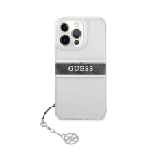 Guess PU/TPU Gray Stripe Apple iPhone 13 Pro hátlap tok, átlátszó tok és táska