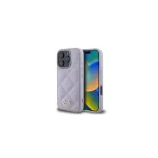 Guess Quiled Metal Logo iPhone 16 kemény hátlap tok, lila GUHCP16SPSQSQSU tok és táska