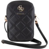 Guess Quilted 4G Metal Logo fekete cipzáras PU telefon táska (GUWBZPSQSSGK)