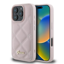 Guess Quilted Metal Logo tok iPhone 16 Pro Max - rózsaszín tok és táska
