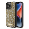 Guess Rhinestone Metal Logo Apple iPhone 15 Pro hátlap tok, sárga