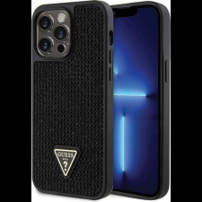 Guess Rhinestones Triangle Metal Logo iPhone 14 Pro Max fekete tok (GUE2600) tok és táska