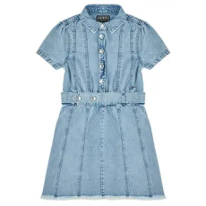 Guess Rövid ruhák COTTON LIGHT DENIM Kék 10 ans
