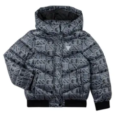 Guess Rövid ruhák PADDED HOODED LS Fekete 8 ans lányka ruha