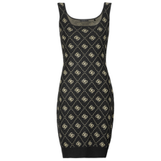 Guess Rövid ruhák SARAH 4G SL DRESS SWTR Fekete EU XL