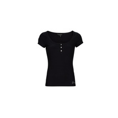 Guess Rövid ujjú pólók ES SS KARLEE JEWEL BTN HENLEY Fekete EU XS