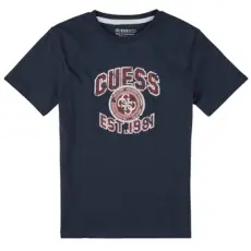 Guess Rövid ujjú pólók ORGANIC COTTON JERSEY Tengerész 8 ans