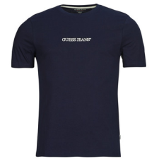 Guess Rövid ujjú pólók SS CN SLIM LOGO EMBRO TEE Tengerész EU M férfi póló