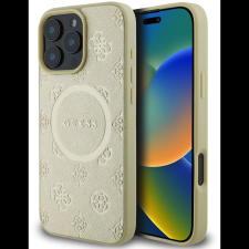 Guess Saffiano Peony Stamp iPhone 16 Pro Max MagSafe aranyszínű tok (GUHMP16XPSAPSMED) tok és táska