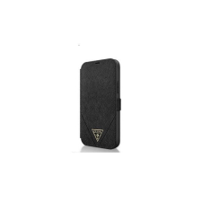 Guess Saffiano V Stitch Apple iPhone 12 Pro Max flip tok, fekete tok és táska