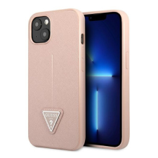 Guess SaffianoTriangle Apple iPhone 14 hátlap tok, pink tok és táska