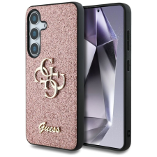 Guess Samsung Galaxy S25 tok – Guess Glitter Script Big 4G logó (GUHCS25SHG4SGP) – rózsaszín tok és táska