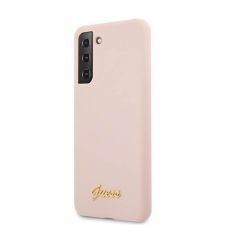 Guess Samsung S21 Plus GUESS GUHCS21MLSLMGLP Liquid Silicon Hátlap - Rózsaszín tok és táska