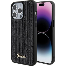 Guess Sequin Script Fém Tok IPhone 15 Pro Max Telefonhoz - Fekete (GUE003072) tok és táska