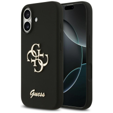 Guess Silicone Big 4G Script Apple iPhone 17 hátlap tok, fekete tok és táska